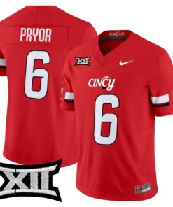Evan Pryor Jersey 6 Cincinnati Bearcats 2025 Vapor Limited Stitched Red