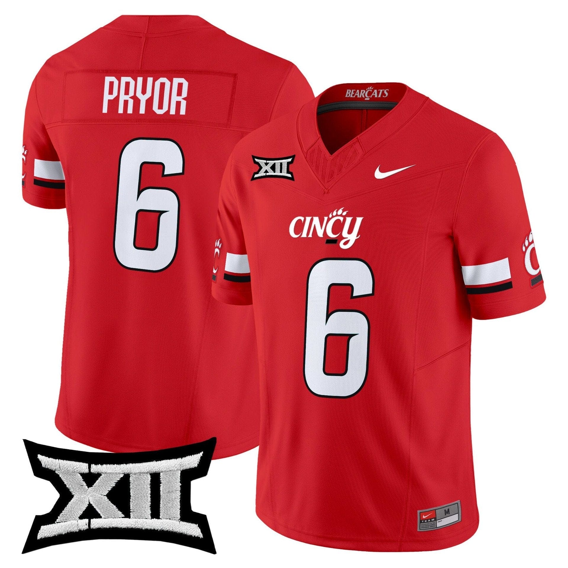 Evan Pryor Jersey #6 Cincinnati Bearcats 2025 Vapor Limited Stitched 3 Evan Pryor Jersey #6 Cincinnati Bearcats 2025 Vapor Limited Stitched - Image 3
