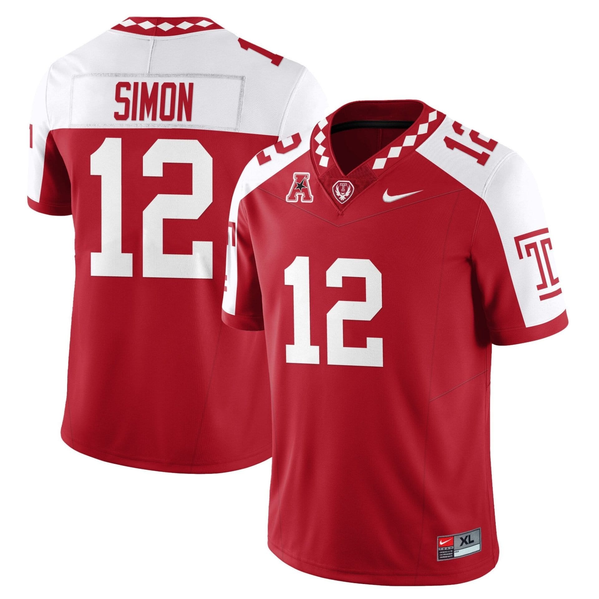 Evan Simon Jersey #12 Temple Football 2025 Vapor Limited Stitched 3 Evan Simon Jersey #12 Temple Football 2025 Vapor Limited Stitched - Image 3