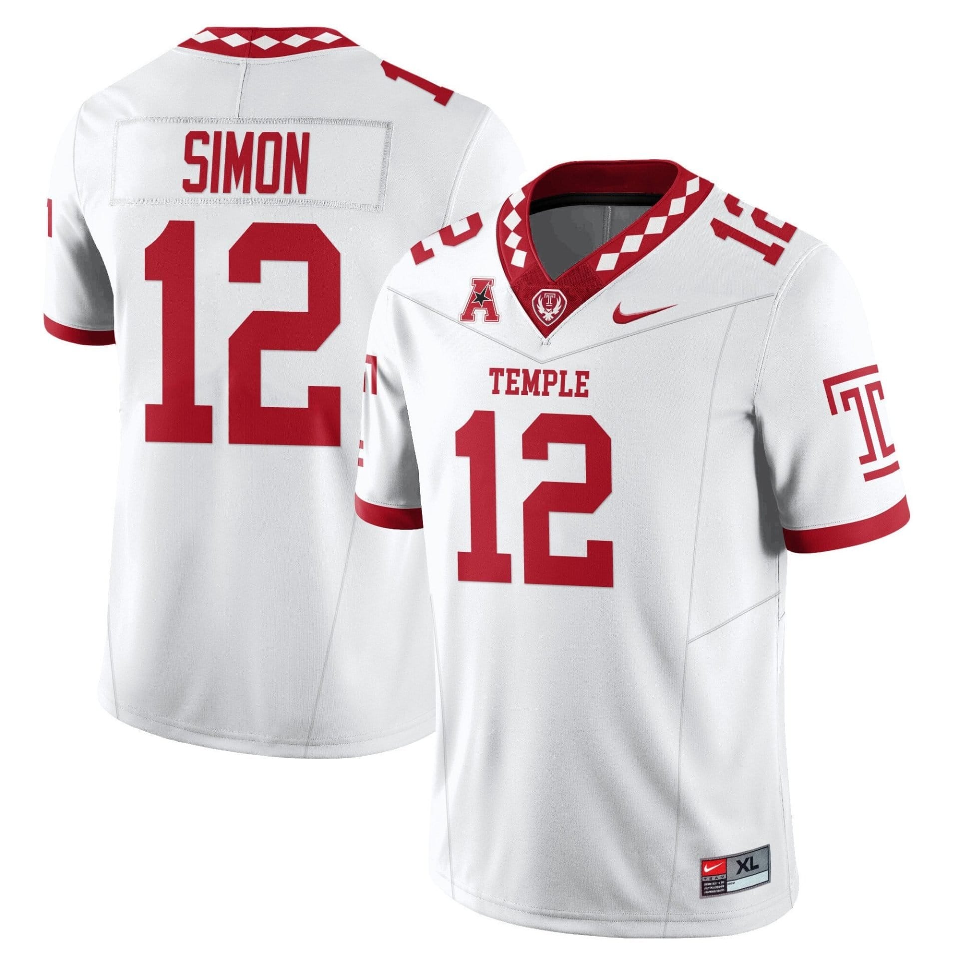 Evan Simon Jersey #12 Temple Football 2025 Vapor Limited Stitched 2 Evan Simon Jersey #12 Temple Football 2025 Vapor Limited Stitched - Image 2