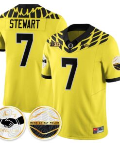 Evan Stewart Jersey 7 Oregon Ducks 2025 Shoe Duck Stitched Yellow