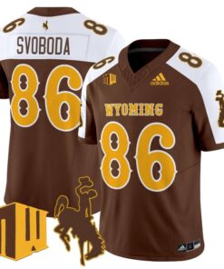 Alternative view of Evan Svoboda Jersey #86 Wyoming Cowboys 2025 Vapor Limited Stitched