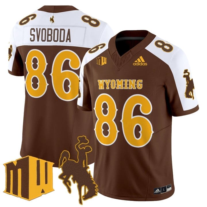 Evan Svoboda Jersey #86 Wyoming Cowboys 2025 Vapor Limited Stitched - Image 2