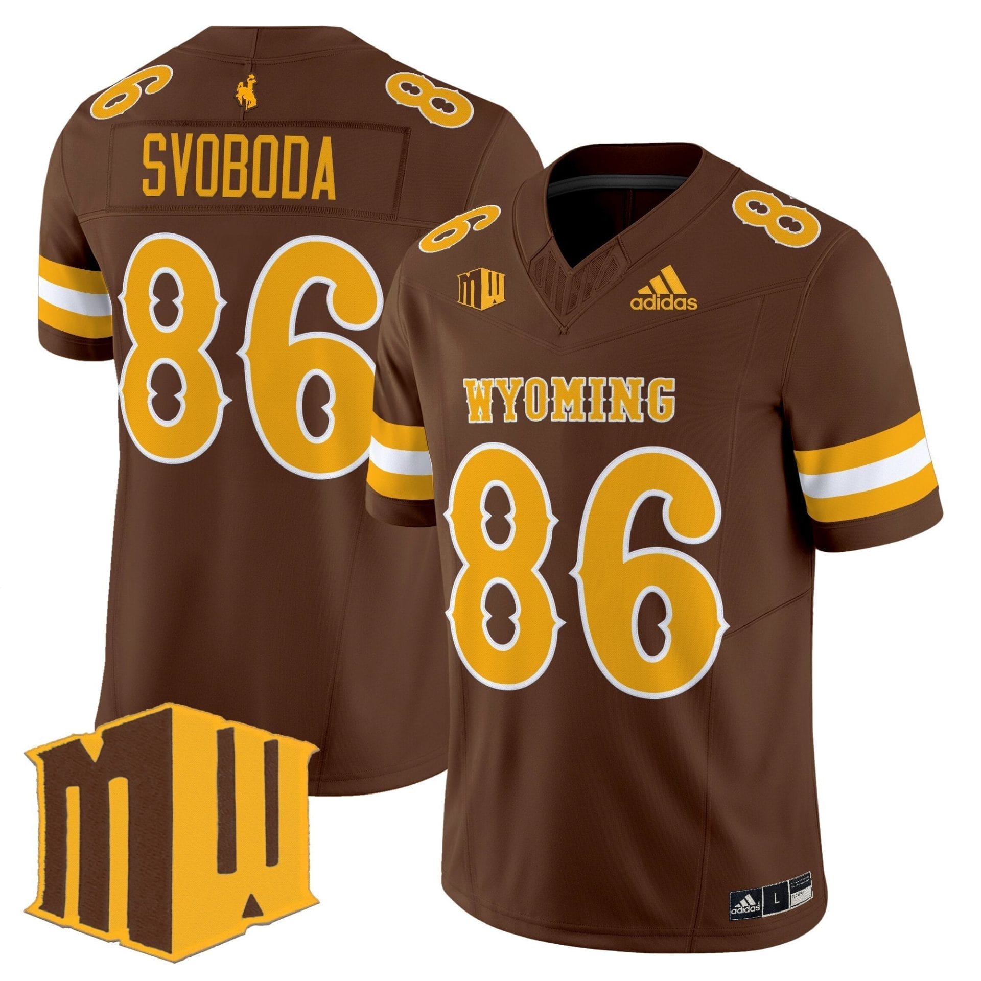 Evan Svoboda Jersey #86 Wyoming Cowboys 2025 Vapor Limited Stitched - Image 3