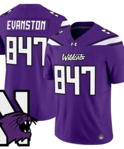 Evanston Jers95 Stitched Purple