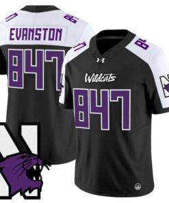 Alternative view of Evanston Jersey #847 Northwestern Wildcats Honoring 95 Vapor Limited Stitched