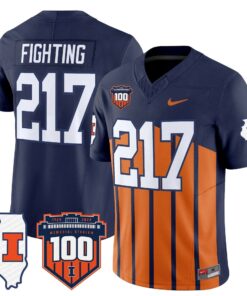Fighting Jersey #217 Illinois Fighting 100th Memorial Stadium 8 Fighting Jersey 217 Illinois Fighting 100th Memorial Stadium Throwback