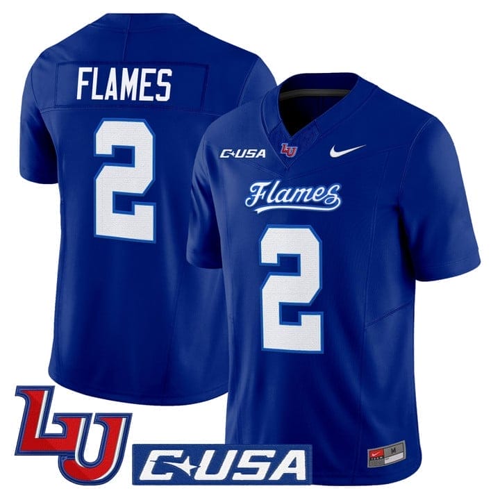 Flames Jersey #2 Liberty Flames 2025 Vapor Limited Stitched 2 Flames Jersey #2 Liberty Flames 2025 Vapor Limited Stitched - Image 2