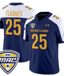 Flashes Jersey 25 Kent State Golden Flashes 2025 Limited Stitched Navy Alter