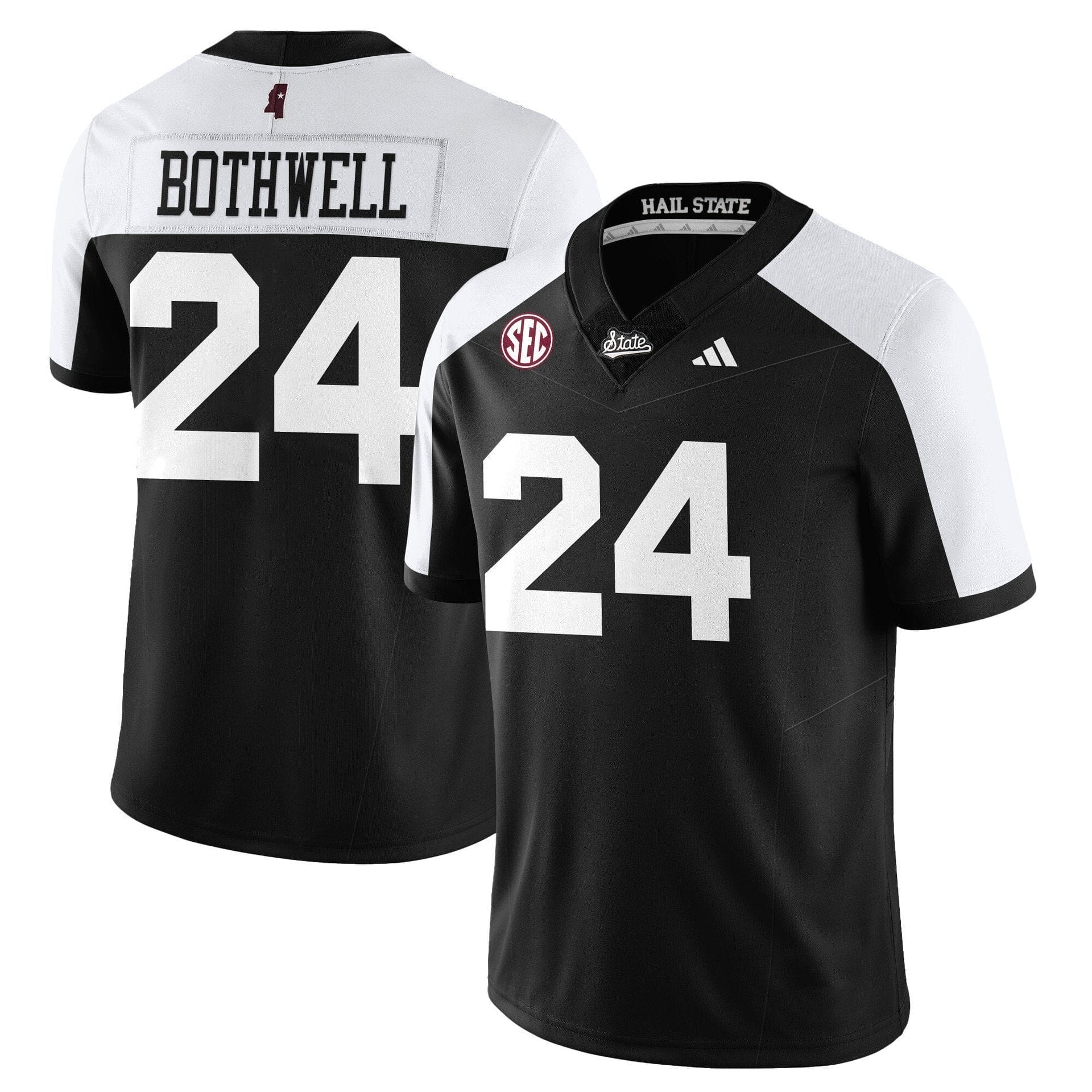 Fluff Bothwell Jersey #24 Mississippi State Football Darkness 2025 Stitched - Image 2