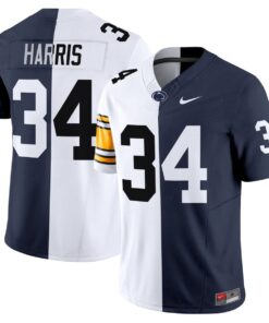 Franco Harris Jersey #34 Penn State Nittany Lions Split Vapor Limited Stitched
