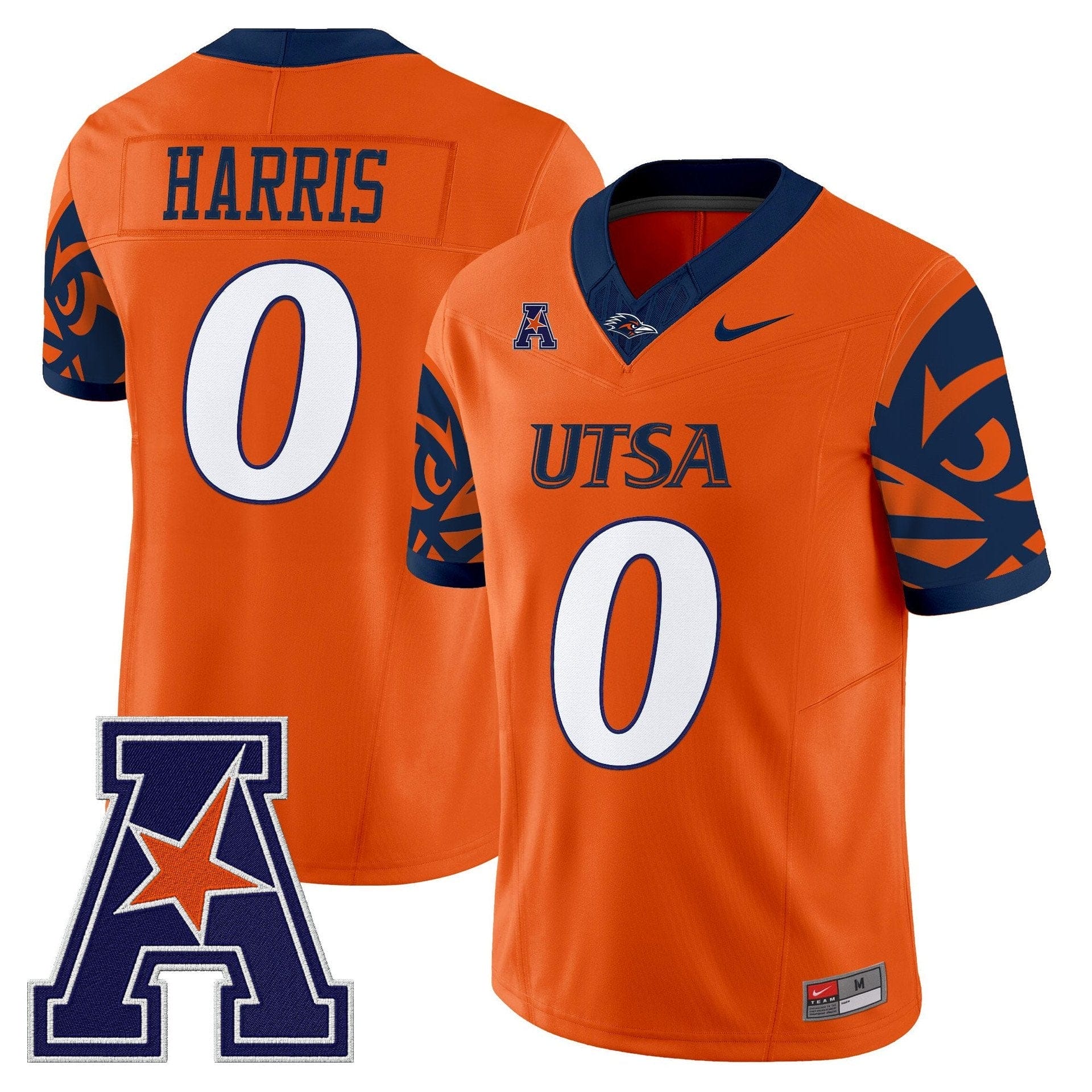 Frank Harris Jersey #0 UTSA Roadrunners 2025 Vapor Limited V2 Stitched - Image 3