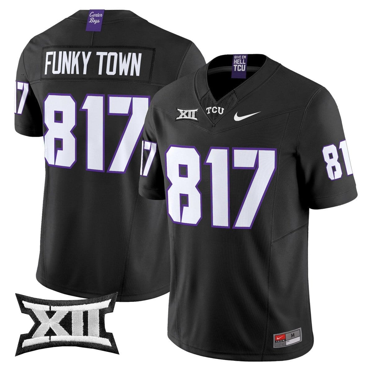 Funky Town Jersey #817 TCU Horned Frogs 2025 Vapor Limited Stitched 1 Funky Town Jersey #817 TCU Horned Frogs 2025 Vapor Limited Stitched