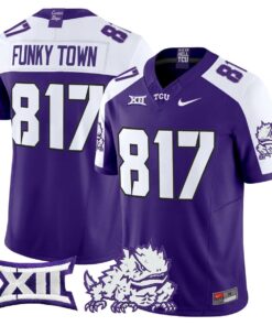 Funky Town Jersey 817 TCU Horned Frogs 2025 Vapor Limited Stitched Purple Alter