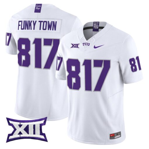 Funky Town Jersey #817 TCU Horned Frogs 2025 Vapor Limited Stitched - Image 2