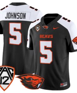 Gabarri Johnson Jersey 5 Oregon State Beavers 2025 Limited Stitched Black Alter