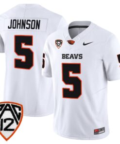Gabarri Johnson Jersey 5 Oregon State Beavers 2025 Limited Stitched White