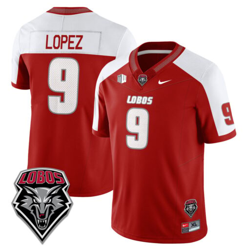 Gabriel Lopez Jersey #9 UNM Lobo Football 2025 Stitched - Image 3