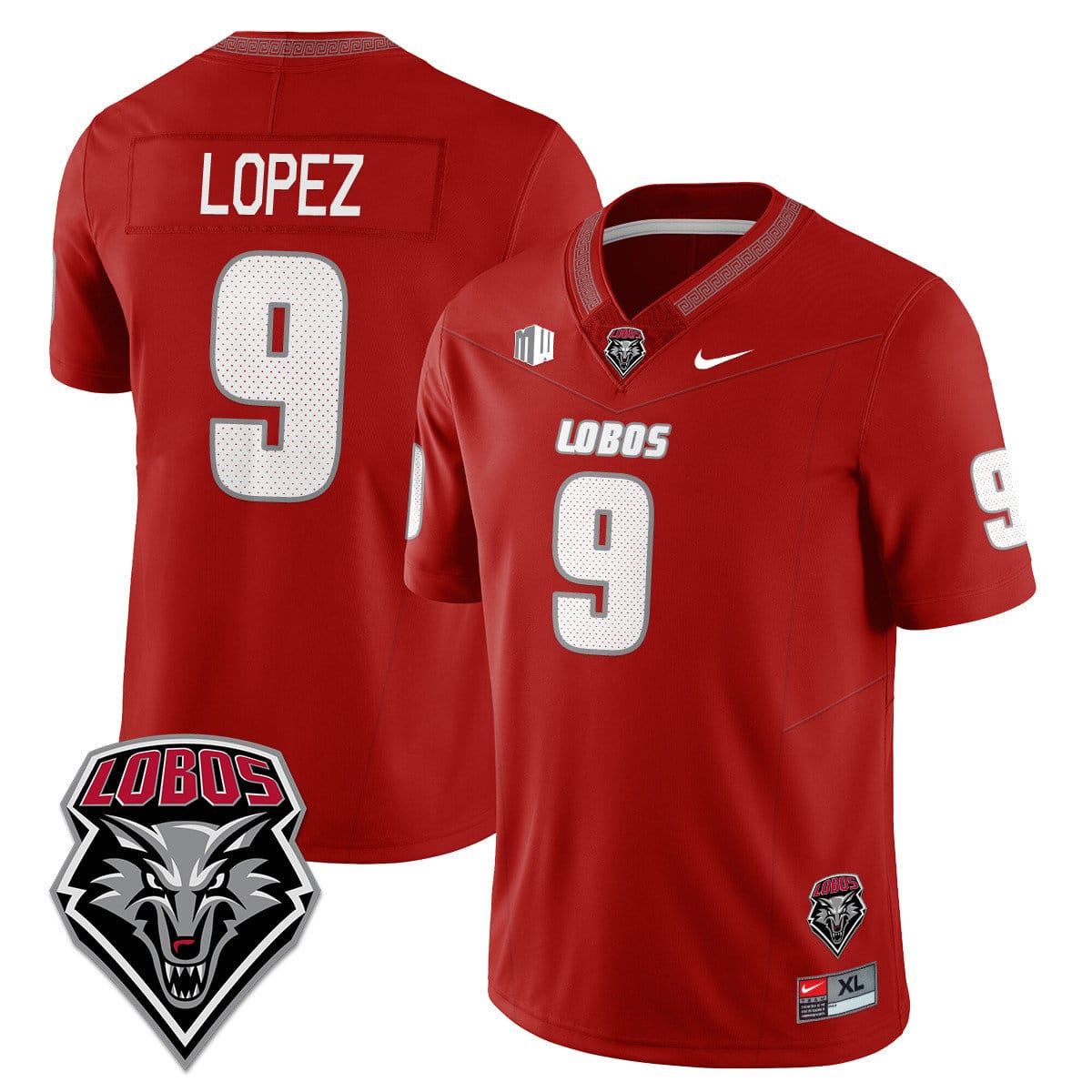 Gabriel Lopez Jersey #9 UNM Lobo Football 2025 Stitched