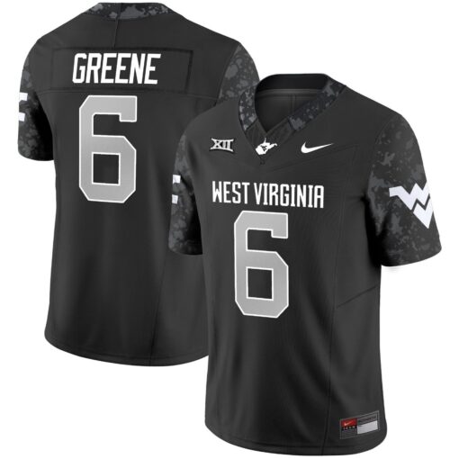 Garrett Greene Jersey #6 West Virginia Mountaineers 2025 Stitched
