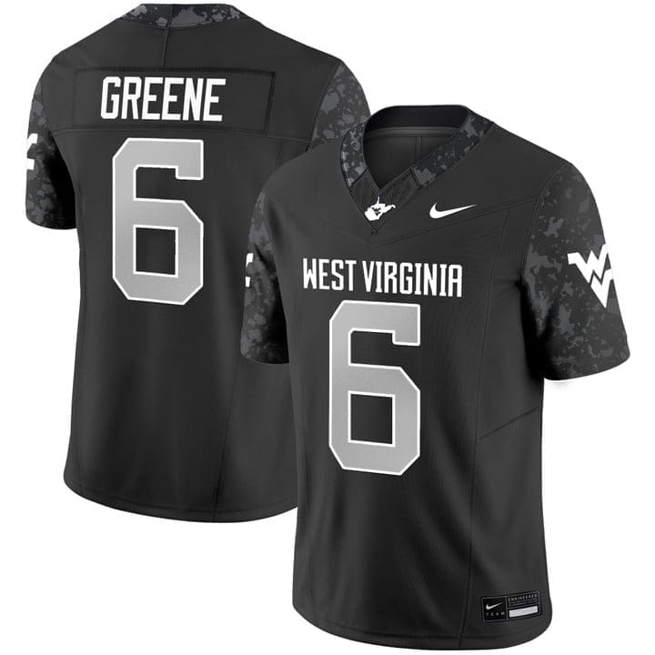 Garrett Greene Jersey #6 West Virginia Mountaineers 2025 Vapor Stitched