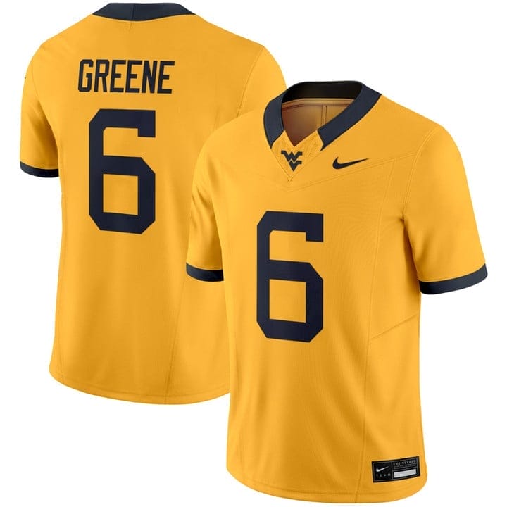 Garrett Greene Jersey #6 West Virginia Mountaineers 2025 Vapor Stitched - Image 4