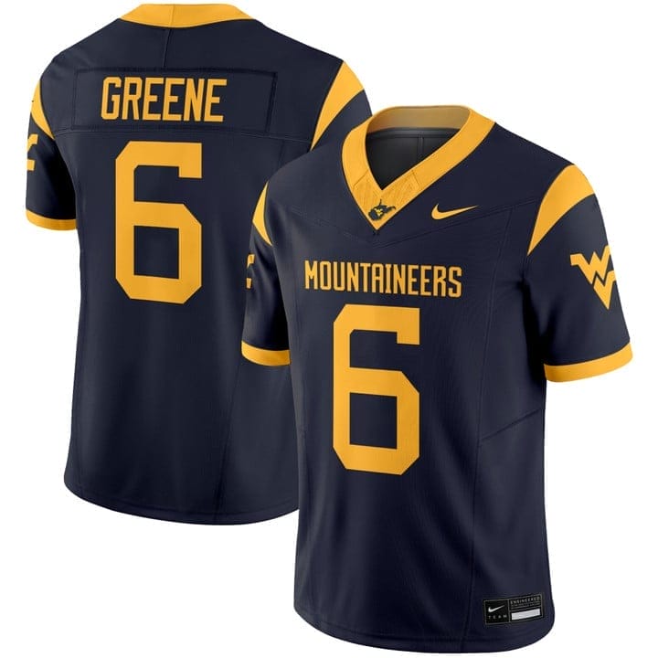 Garrett Greene Jersey #6 West Virginia Mountaineers 2025 Vapor Stitched - Image 3