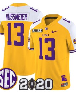 Garrett Nussmeier Jersey 13 LSU Tigers 2020 National Champions Gold Alter a42258e8 03a7 4d9e 932b d8a7266b4b6f