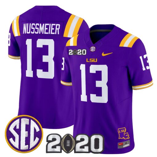 Garrett Nussmeier Jersey #13 LSU Tigers 2020 National Champions - Image 5