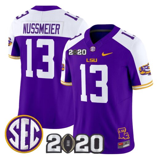 Garrett Nussmeier Jersey #13 LSU Tigers 2020 National Champions - Image 4