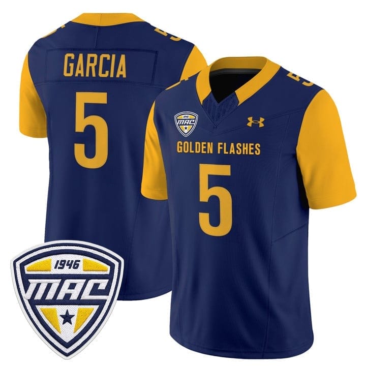 Gavin Garcia Jersey #5 Kent State Golden Flashes 2025 Limited Stitched 5 Gavin Garcia Jersey #5 Kent State Golden Flashes 2025 Limited Stitched - Image 5