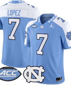 Alternative view of Gio Lopez Jersey #7 North Carolina Tar Heels 2025 Limited Stitched