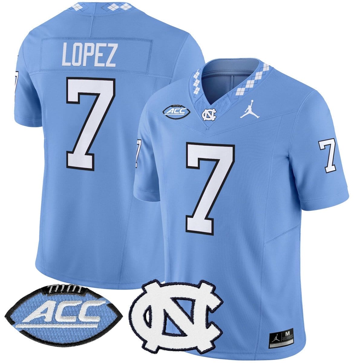 Gio Lopez Jersey #7 North Carolina Tar Heels 2025 Limited Stitched 3 Gio Lopez Jersey #7 North Carolina Tar Heels 2025 Limited Stitched - Image 3