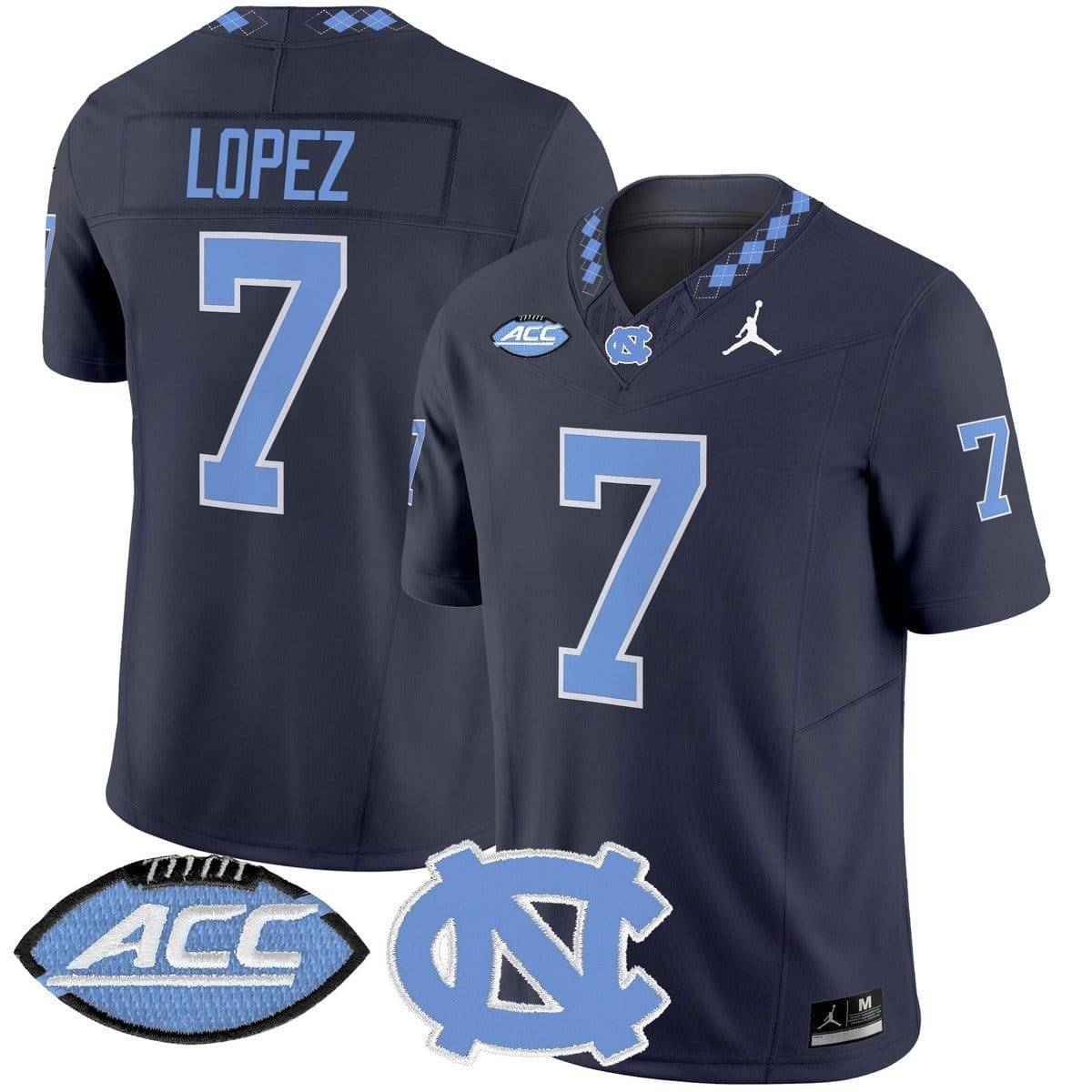 Gio Lopez Jersey #7 North Carolina Tar Heels 2025 Limited Stitched 5 Gio Lopez Jersey #7 North Carolina Tar Heels 2025 Limited Stitched - Image 5