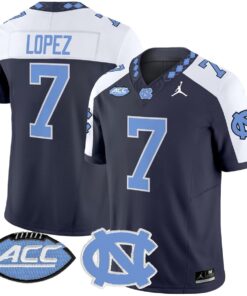 Gio Lopez Jersey #7 North Carolina Tar Heels 2025 Limited Stitched 8 Gio Lopez Jersey 7 North Carolina Tar Heels 2025 Limited Stitched Navy Alter