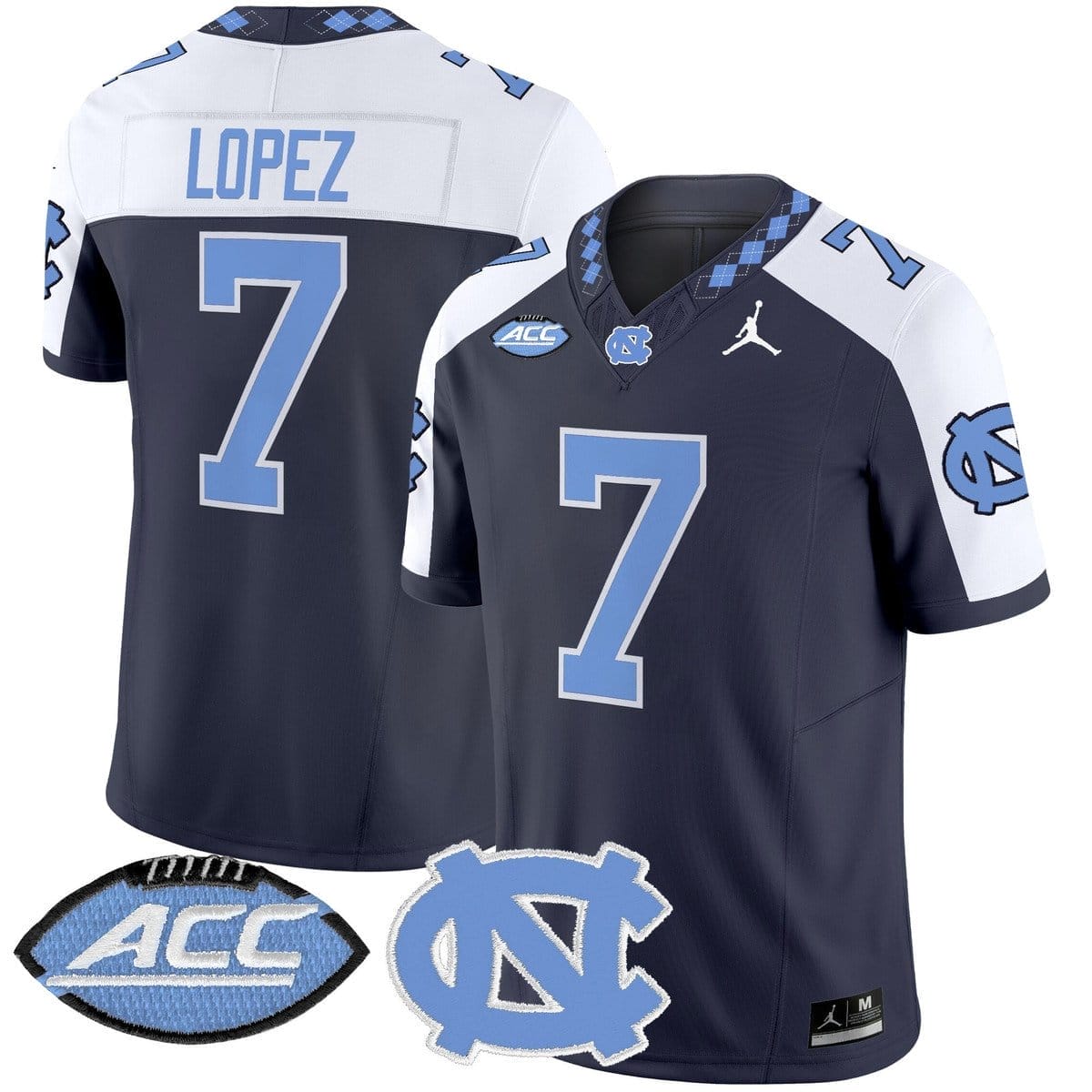 Gio Lopez Jersey #7 North Carolina Tar Heels 2025 Limited Stitched 4 Gio Lopez Jersey #7 North Carolina Tar Heels 2025 Limited Stitched - Image 4