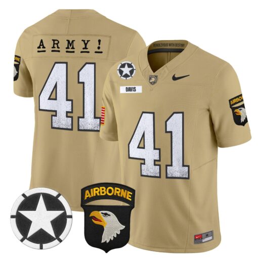 Glenn Davis Jersey #41 Army Black Knights 2025 Screaming Eagles Stitched - Image 3