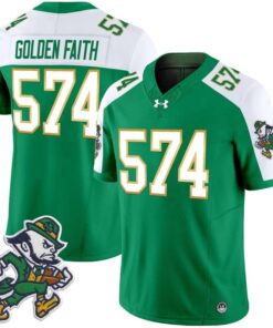 Alternative view of Golden Faith Jersey #574 Notre Dame 2025 Gridiron Leprechaun Edition