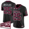 Grizzlies Jersey #25 Montana Grizzlies 2025 Vapor Limited Stitched 10 Grizzlies Jersey 25 Montana Grizzlies 2025 Vapor Limited Stitched Black