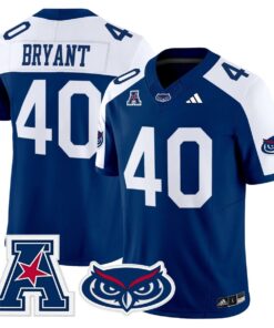 Harrison Bryant Jersey 40 Florida Atlantic Owls 2025 All Stitched Blue Alter