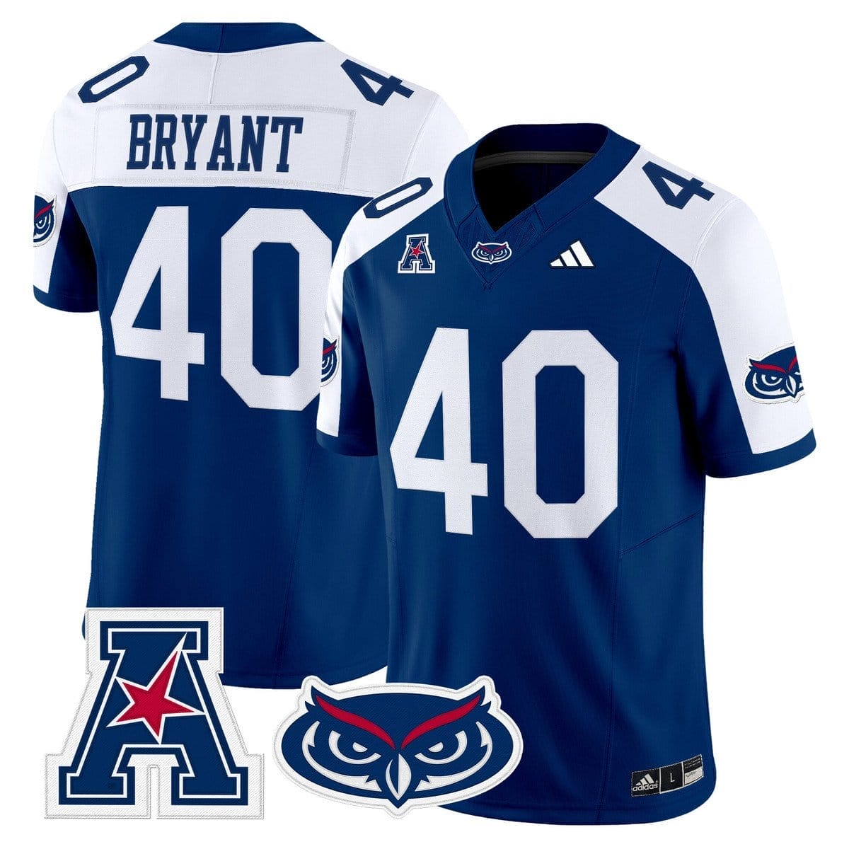 Harrison Bryant Jersey #40 Florida Atlantic Owls 2025 All Stitched - Image 3