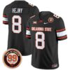 Hauss Hejny Jersey 8 Oklahoma State Cowboys 2025 Leslie O neal Patch Black
