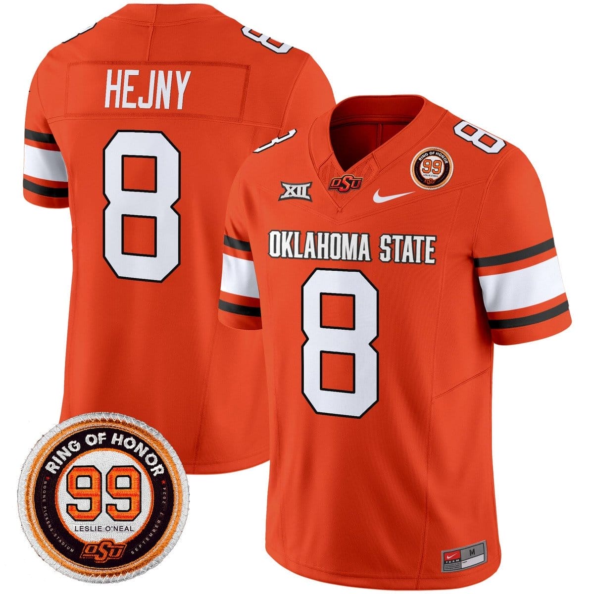 Hauss Hejny Jersey #8 Oklahoma State Cowboys 2025 Leslie O'neal Patch - Image 5