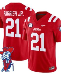 Henry Parrish Jr Jersey #21 Ole Miss Rebels 2025 Limited V2 7 Henry Parrish Jr Jersey 21 Ole Miss Rebels 2025 Limited V2 Red