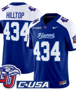 Hilltop Jersey 434 Liberty Flames 2025 Vapor Limited Stitched Navy Alter