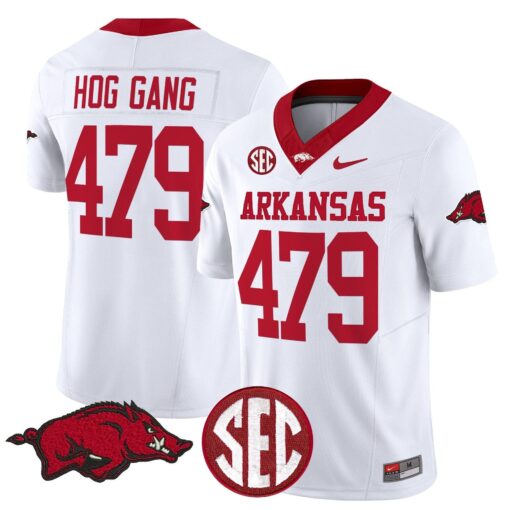 Hog Gang Jersey #479 Arkansas Razorbacks Limited Stitched - Image 2