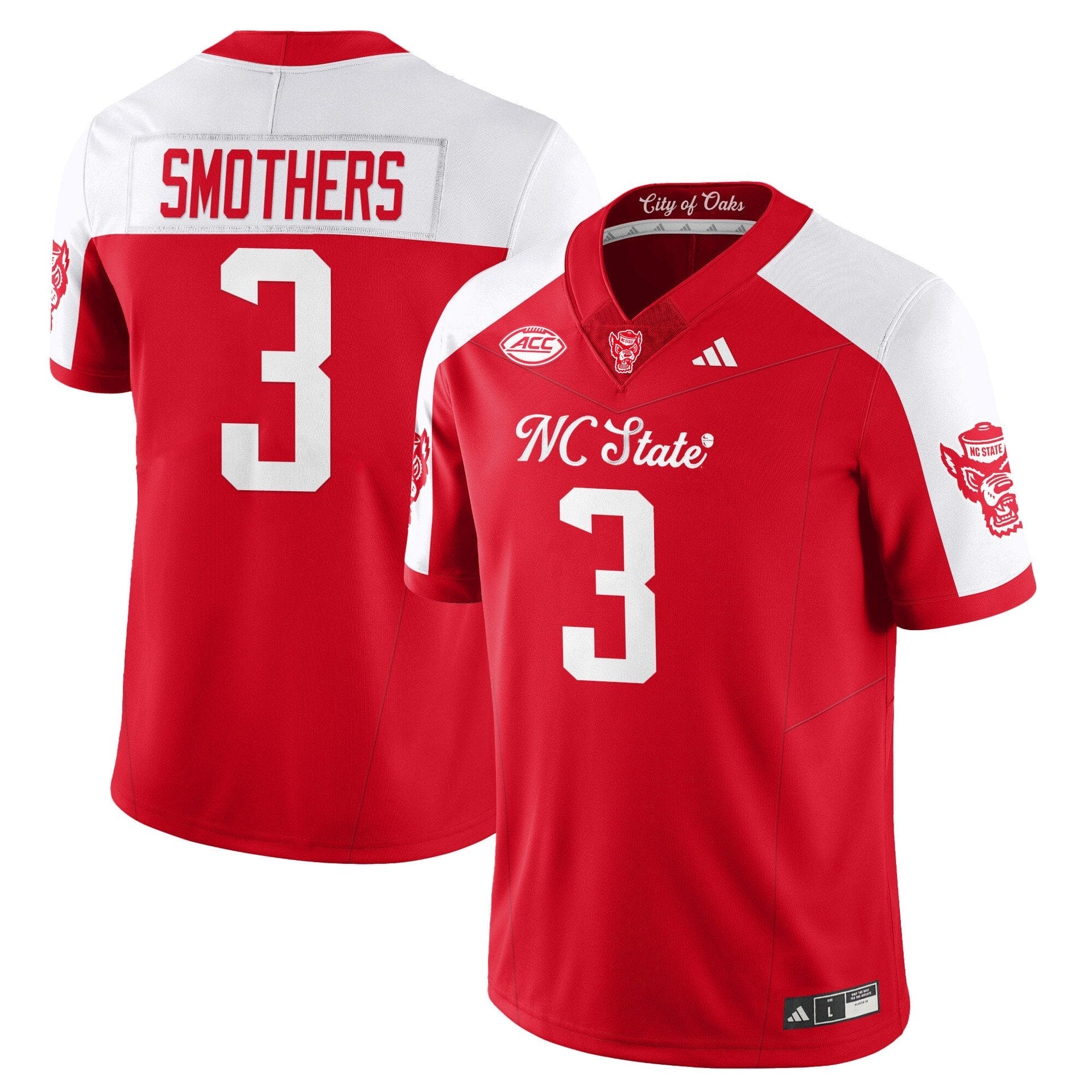 Hollywood Smothers Jersey #3 State Wolfpack City of Oaks Stitched