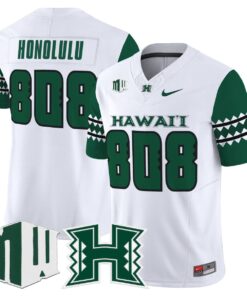 Alternative view of Honolulu Jersey #808 Hawai'i Rainbow Warriors 2025 Vapor Stitched