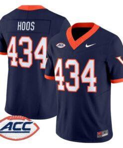 Alternative view of Hoos Jersey #434 Virginia Cavaliers 1995 Throwbacks Stitched