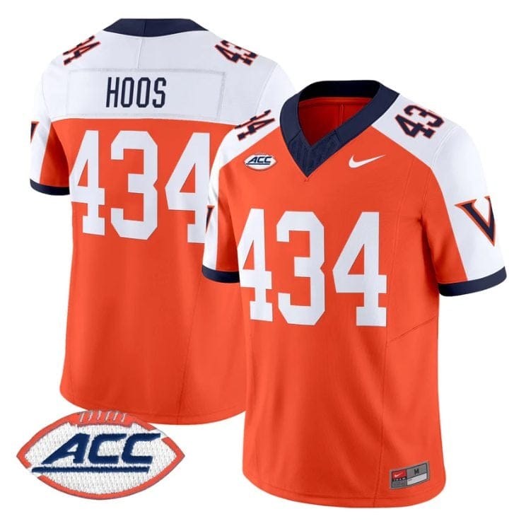 Hoos Jersey #434 Virginia Cavaliers 1995 Throwbacks Stitched - Image 3